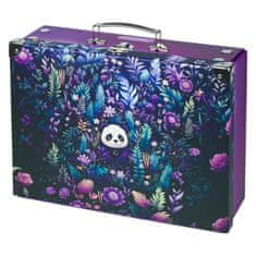 BAAGL Zložljiv šolski kovček Jungle Panda s priborom