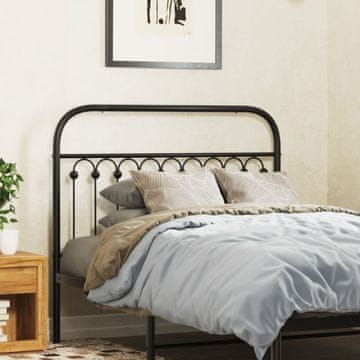 Vidaxl vidaXL Kovinsko vzglavje postelje črne barve 107 cm