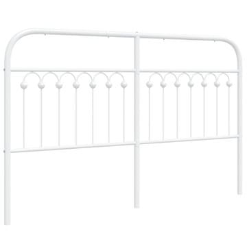 Vidaxl Kovinsko nadomestno vzglavje belo 150 cm