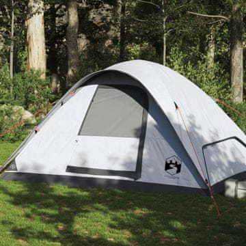 Vidaxl vidaXL Kamperski šotor za 6 oseb, bel, zatemnitveni, vodoodporen