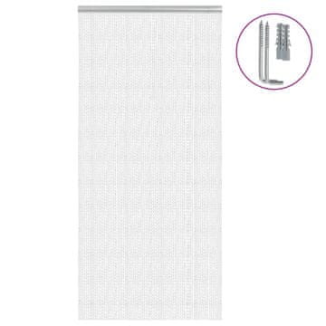 shumee Verižna mreža proti mrčesu za vrata 100x212 cm aluminij