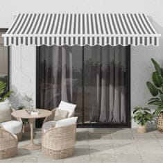 shumee Avtomatsko zložljiva tenda antracit in bela 350x250 cm