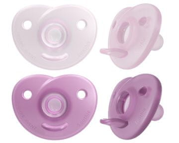 Philips Avent Dojenček Soothie 0-6m deklica, 2 kosa
