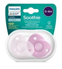 Philips Avent Dojenček Soothie 0-6m deklica, 2 kosa