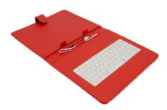 Airen AiTab Usnjeni etui 3 s tipkovnico USB 9,7" RED (CZ/SK/DE/UK/US... razporeditev)