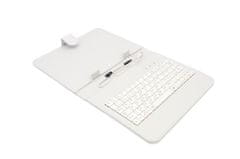 Airen A AiTab AiTab Usnjeni etui 2 s tipkovnico USB 8" BELI (CZ/SK/DE/UK/US... postavitev)