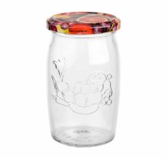 Florina Kozarec za vlaganje 335ml s pokrovom 6 kosov z gravuro FRUIT