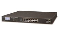 Planet FGSW-1822VHP PoE stikalo, 16x100,2x1000-TP/SFP, LCD, VLAN, IEEE 802.3at&lt;300W