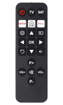 Nedis Predprogramiran univerzalni daljinski upravljalnik za starejše/ 2 napravi/ združljiv z vsemi televizorji