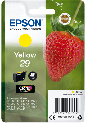Epson enojna embalaža rumenega črnila 29 Claria Home