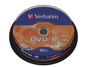 Verbatim DVD-R 4,7 GB 16x 10-cake