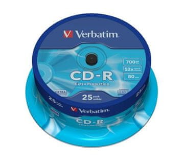 Verbatim CD-R 700MB 80min 52x Dodatna zaščita 25-cake