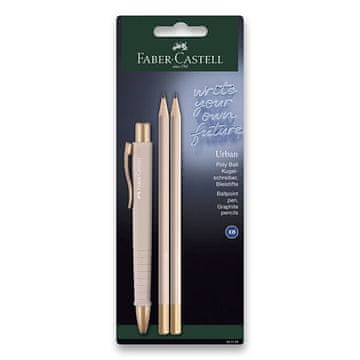 Faber-Castell Pisalo Poly Ball Urban Gold - komplet 3 kosov, svetlo rožnata barva