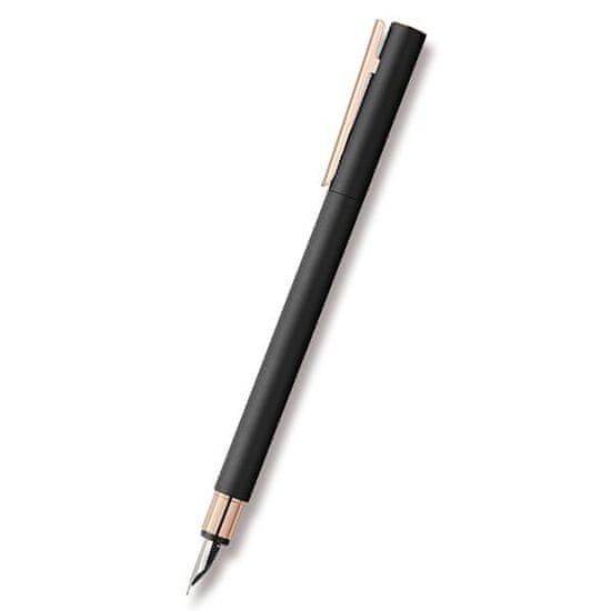 Faber-Castell Nalivno pero Neo Slim Metal Black Rosegold s peresom F