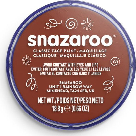 Snazaroo barva za obraz rjasto rjava 18ml