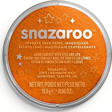 Snazaroo barva za obraz Sparkly Orange (bleščeča oranžna) 18ml