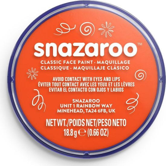 Snazaroo barva za obraz Temno oranžna 18ml