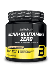 BioTech BCAA + glutamin Zero 480 g breskev ledeni čaj