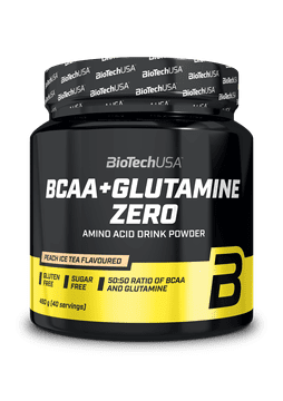 BioTech BCAA + glutamin Zero 480 g breskev ledeni čaj