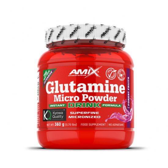 AMIX L-glutamin v prahu, napitek 360 g gozdni sadeži