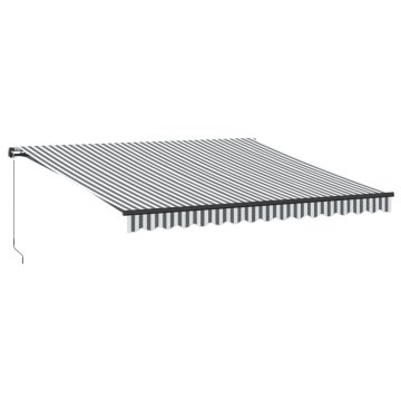 Vidaxl Ročna tenda s solarnimi LED lučkami 4 x 3,5 m