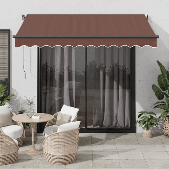 shumee Avtomatsko zložljiva tenda rjava 300x250 cm