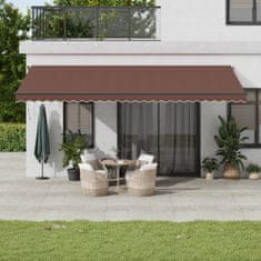 shumee Avtomatsko zložljiva tenda rjava 600x300 cm