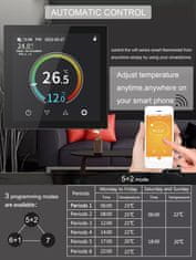 BOT Sobni termostat WiFi Tuya RT1 16A črna