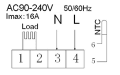 BOT Sobni termostat WiFi Tuya RT3 16A črna
