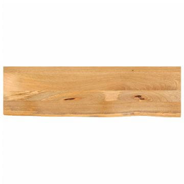 shumee Mizna plošča z naravnim robom 120x20x2.5 cm trden mangov les