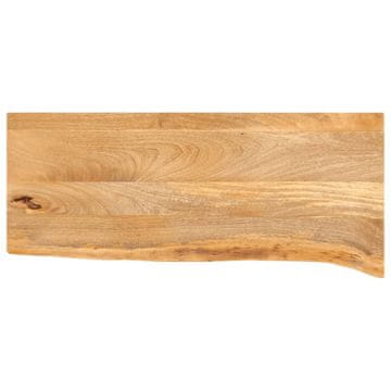 shumee vidaXL Mizna plošča z naravnim robom 70x20x3,8 cm trden mangov les