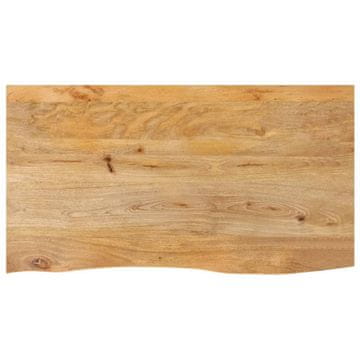 shumee vidaXL Mizna plošča z naravnim robom 120x60x3,8 cm trden mangov les