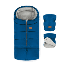 Petite&Mars PETITE&amp;MARS Jibot 3v1 zimski set za voziček Jasie Ocean Blue