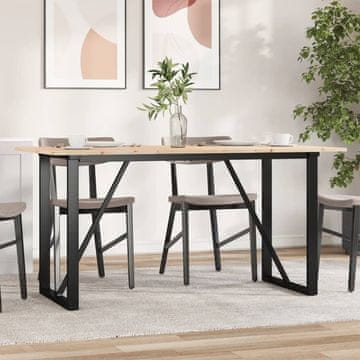 Vidaxl vidaXL Jedilna miza s kvadratnimi nogami, 140x80x75 cm