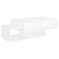 Vidaxl Klubska mizica bela 105x55x32 cm iverna plošča