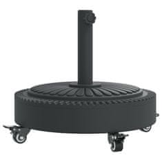 Vidaxl Podstavek za senčnik s kolesi za drog Ø38/48 mm 27 kg okrogel