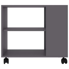 Vidaxl Stranska mizica siva 70x35x55 cm konstruiran les