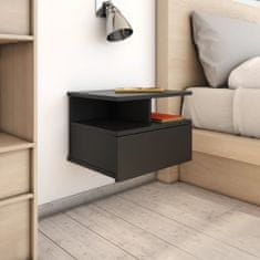 Vidaxl Stenske nočne omarice 2 kosa črne 40x31x27 cm inženirski les