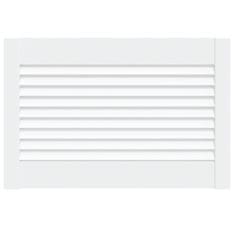 Vidaxl Vrata za omarico z letvicami bela 39,5x59,4 cm trdna borovina