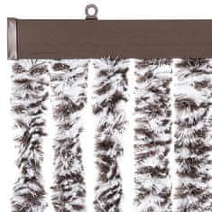 Vidaxl Zavesa proti mrčesu iz šenilje 100x220 cm rjava in bež