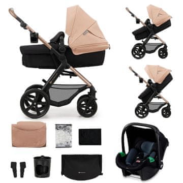 Kinderkraft otroški voziček MOOV 2 3V1 EVA WHEELS