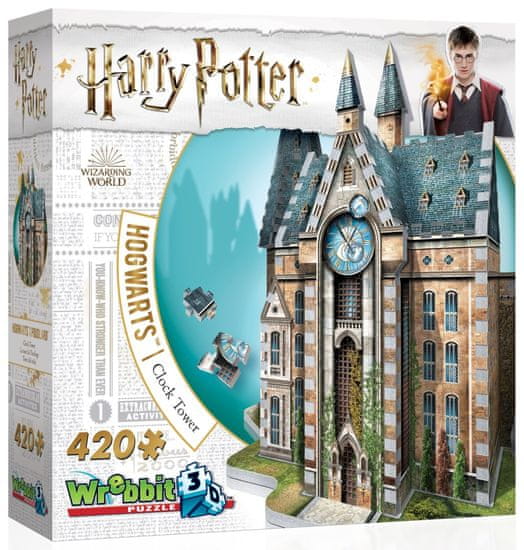 Wrebbit 3D sestavljanka Harry Potter: Hogwarts, urni stolp 420 kosov