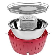 LotusGrill Prenosni žar XL v etuiju XL 43xh26cm / rdeč / inox