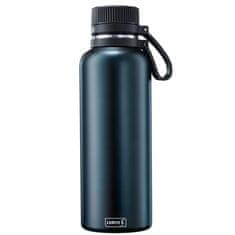Termo steklenica 1L / temno modra / inox, plastika