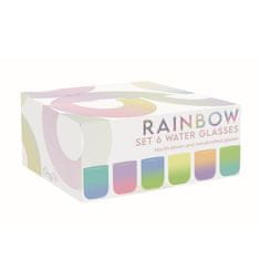 Easy Life Set kozarec za vodo, sok Rainbow 390ml / 6 kos / steklo