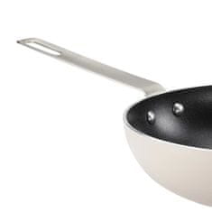 Alessi ok Tama 28cm / krem / en ročaj / indukcija / aluminij, inox, prevleka