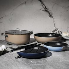 Alessi ok Tama 28cm / krem / en ročaj / indukcija / aluminij, inox, prevleka