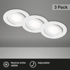 BRILONER vgradne LED svetilke 7W IP23 4000K 3kos