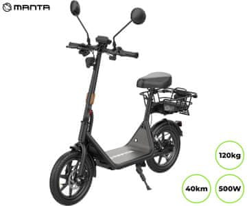 Manta MES1402J FLINSTONE električni skiro, 500 W, do 40 km
