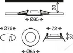 BRILONER vgradna LED svetilka 5W IP44 4000K